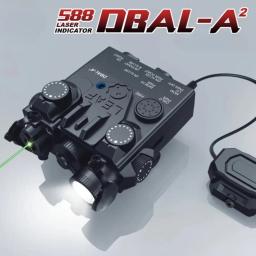 Lanterna tática DBAL-A2 versão simplificada m300a m600c led ponto verde vermelho arma de airsoft luz adequada para caça em trilho de 20mm - Image 5