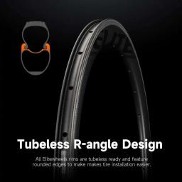 ELITEWHEELS 700c Aro de Carbono Clincher Tubeless V Freio Para Bicicleta Ciclismo 30mm/38mm/50mm/55mm/60mm/82mm - Image 3