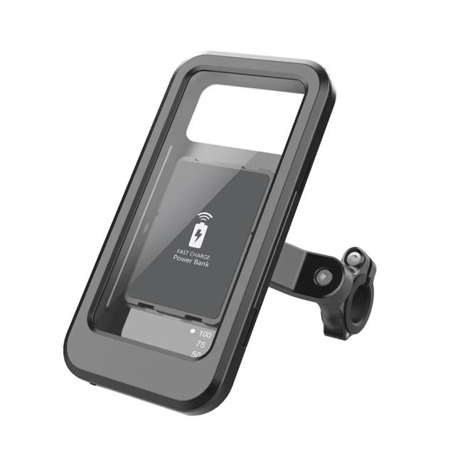 Suporte de celular impermeável e ajustável para motocicleta e bicicleta com rotação de 360°