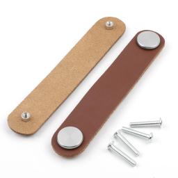 Estilo moderno Preto Couro Armário Handle, Móveis Gabinete, Gaveta Puxa, Maçaneta Da Porta, Crianças, Cozinha - Image 1