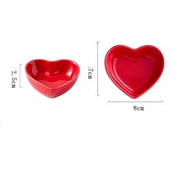 Tigela cerâmica de forma de coração colorido, Alimentador Pet pequeno, Comida e água prato, cobaia, Hamster e coelho, Pet fornecimentos, 1pc - Image 2