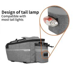 1pc saco de rack de bicicleta, saco térmico de tronco de ciclismo à prova dwaterproof água dobrável pannier traseiro para bicicletas de montanha-design de cinta, tira reflexiva - Image 5