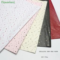 Sydney papel de tecido bronzeamento estrela lua textura de metal forrado buquê de flores papel de embrulho florista presente papel de embrulho de flores - Image 5