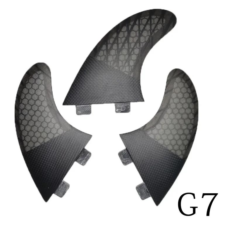 BiLong FCS Fins Tri Fin A Set, Baratas de prancha, Quillas tamanho G7, Fibra de Vidro Surf Fin, Núcleo de Desempenho com Carbono M Tamanho Wakeboard - Image 1