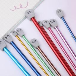 Alumínio multicolor tricô agulha, alumínio, 2.5mm-11mm, para tricô cachecol, camisola, camisola, tricô ferramenta - Image 3