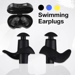 Tampões De Natação Reutilizáveis, Silicone, Tampões De Ouvido Impermeáveis, Esporte De Mergulho, Chuveiro De Surf De Água, Kit De Acessórios De Banho, W0 - Image 2