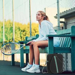 Bolsa tote de tênis para badminton, com alça ajustável, unissex, bolsa de armazenamento para raquete, bolsa de transporte para viagens ao ar livre, homens e mulheres - Image 2