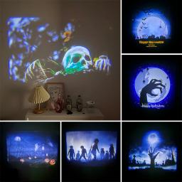 Lâmpada De Projeção Galáxia Para Decoração De Festa, Projetor De Luz Lunar, Decoração De Halloween, Atmosfera De Fundo, Adereços De Foto - Image 6
