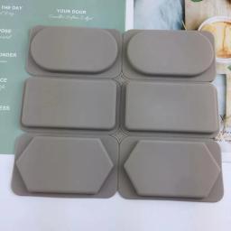 Retângulo redondo em forma de molde de silicone molde de gelo aromaterapia cera gesso modelo presente ferramenta ambientalmente amigável - Image 3