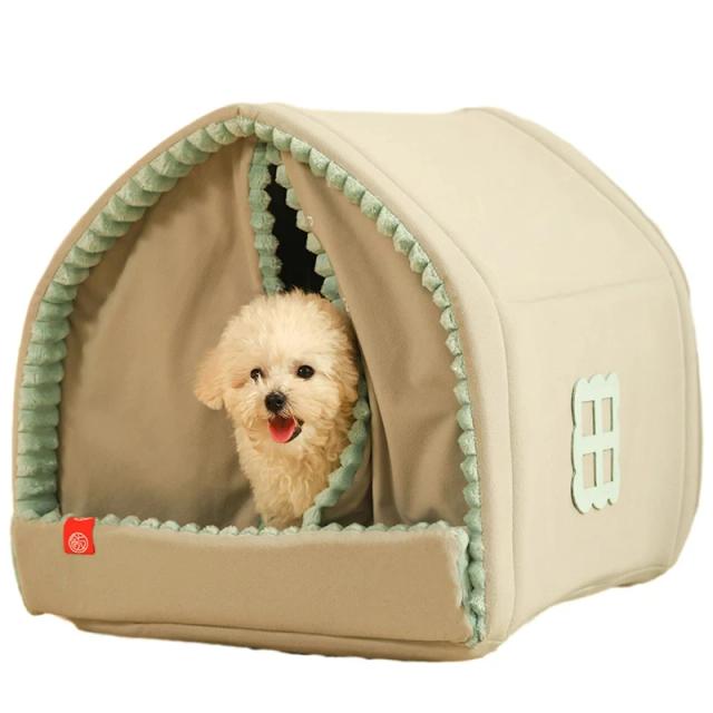 Cama Dobrável Portátil para Cães Pequenos: Conforto Quente para Filhotes e Cachorros em Canis