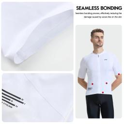 RION-Ciclismo Jersey para Homens, Camisas MTB, Slim Fit, Top Bicicleta, UPF 50 +, Camisa Motocross, Roupas de Bicicleta, Uniforme Pro Team, Reflexivo 20 ℃-35 ℃ - Image 3