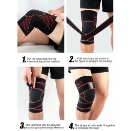 Joelheira de compressão esportiva, joelheiras ortopédicas de ajuste para trabalho, protetor de patela, vôlei, corrida, ciclismo, 1 peça - Image 5