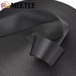 5 metros 20-50mm náilon preto webbing fita decorativa saco mochila cinta cinto de segurança fita diy material de costura acessórios - Image 5