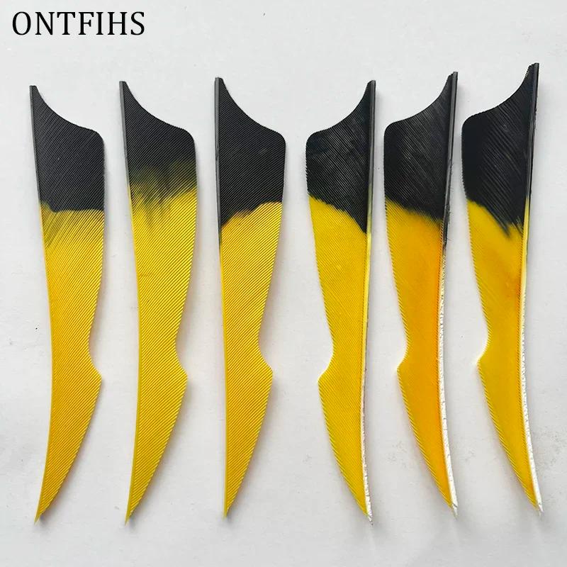 ONTFIHS-Turquia Natural penas para Archery Hunting, Sting Arrow, Fletching, Acessórios DIY, RW, 4 Polegada, 12pcs - Image 1
