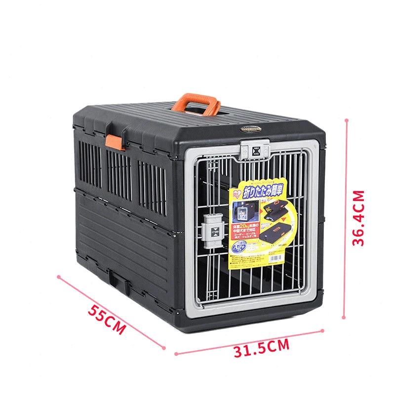 Caixa de ar dobrável pet cães gatos dobrável caixa de ar bin de ar gaiola de gato removível material de cão grande espaço pet travel carrier suprimentos para animais de estimação - Image 5