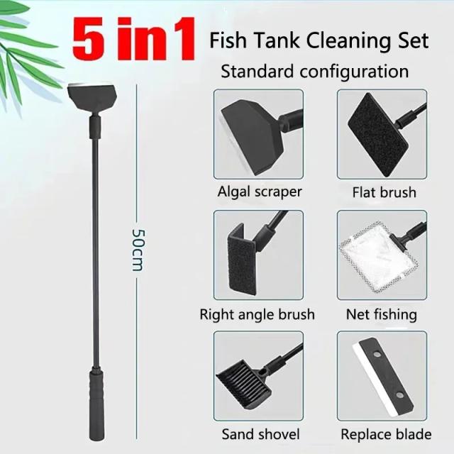 Conjunto Completo de Limpeza para Aquários: Ferramentas para Manter Seu Tanque de Peixes Sempre Limpo e Saudável