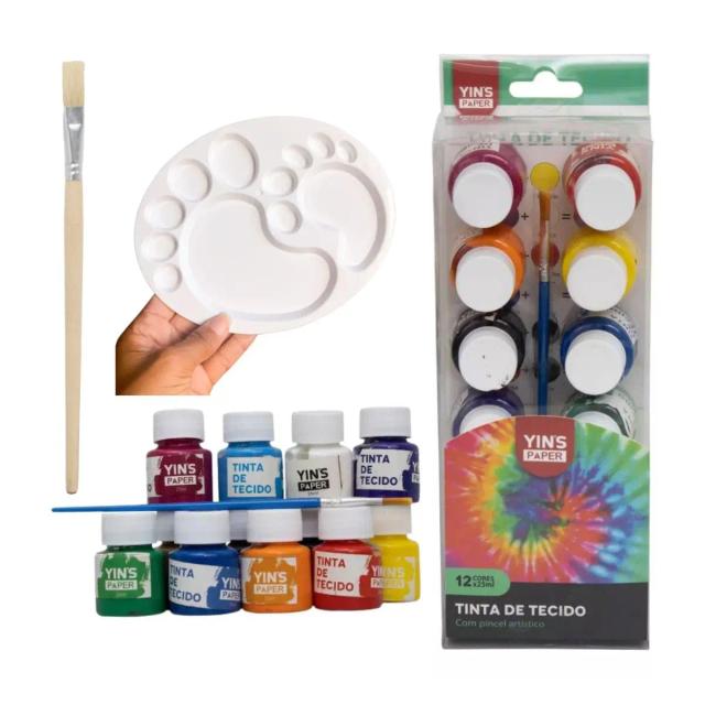 Kit Completo para Pintura em Tecido com Tinta Gode e Pincéis Profissionais
