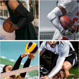 Elastic Respirável Braço Manga Almofadas para Adultos e Adolescentes, Honeycomb Elbow Support, Brace Training, Esporte Equipamento de Proteção, Basquete, Voleibol - Image 5