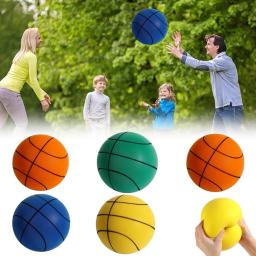 Bouncing bola mudo indoor silencioso basquete 18cm espuma basquete silencioso bola macia salto cesta bola brinquedo crianças jogos esportivos presente - Image 1