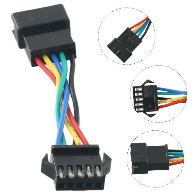 Adaptador de Cabo de Conversão de 6 Pinos para 5 Pinos para Bicicleta Elétrica SW900 - Acessório Durável e Prático para E-Bike