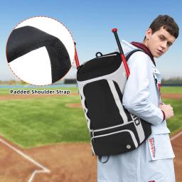 TPAID-Mochila De Beisebol Com Compartimento De Sapatos Para Jovens, Bolsa De Esportes, Treinamento De Softball, Grande Capacidade, 20,5" - Image 3