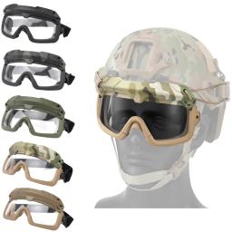 Óculos Tactical Airsoft Paintball, Windproof, Anti Fog, CS Wargame, Caminhadas, Proteção UV, Fits para capacete tático - Image 1
