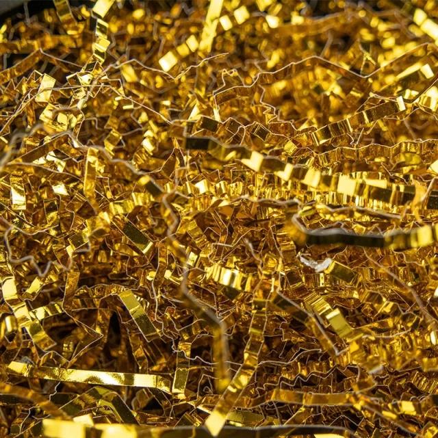 Papel Raffia Colorido em Metal Laser para Embalagens de Presente e Decoração em Festas