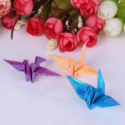 50 pçs papel iridescente quadrado brilhante origami dobrável cores de papel diy artesanato papel para guindaste de papel corte artesanato - Image 4