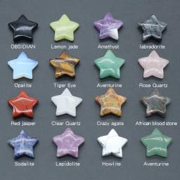 1 pc estrela estátua de cristal natural ônix pedra nua meditação cura reiki gemas presente coleção decoração para casa decorações 30x30mm - Image 1