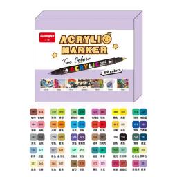 Dual Brush Sketching Markers Set, Tinta Acrílica, Canetas macias, Caligrafia, Letras, Rocha, Vidro, Tela, Cerâmica, Madeira, 120 cores - Image 5