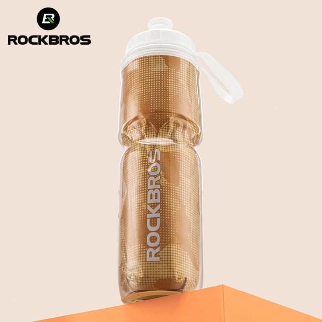 Garrafa de Água Isolada ROCKBROS para Bicicleta - Ideal para Esportes, Corrida e Acampamentos