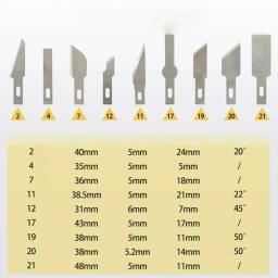 13 pçs conjunto de cortador de precisão exacto conjunto de ferramentas manuais corte de papel escultura faca kit lâmina cortador diy caixa reparo artesanato arte corte - Image 2