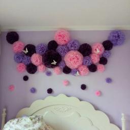 5 pçs 10/15/20/25/30cm pompons de papel de tecido bolas de flores casamento festival festa decoração casa diy artesanato papel pompons suprimentos - Image 5