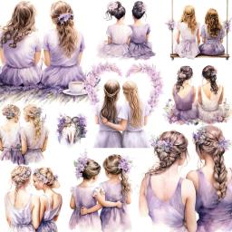 Voltar das irmãs adesivos para Artesanato e Scrapbooking, Brinquedos para crianças, Livro adesivo decorativo, Papelaria DIY - Image 1