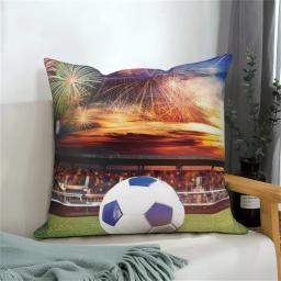 Futebol Imprimir Fronha, Capa Almofada, Sofá, Carro, Home Decor - Image 5