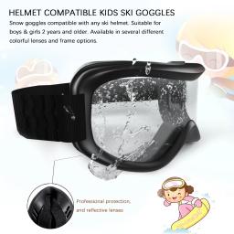 Óculos de esqui MAXJULI - Óculos de proteção para esportes de neve compatíveis com capacete para idade 0-4 Proteção UV400 4301 - Image 3