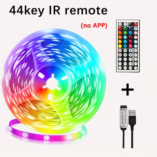 RGB Led Strip 5V USB 20m Controle APP e IR para Decoração de Ambientes