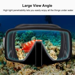 Máscara De Mergulho De Silicone Ajustável Máscara De Mergulho, Googles De Natação, Óculos De Salvamento, Equipamento De Mergulho Profissional Para Esportes Aquáticos - Image 1