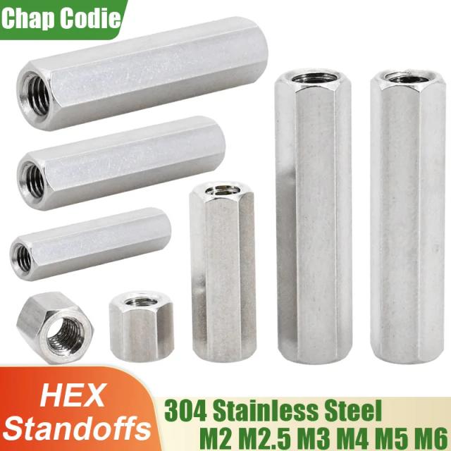 Espaçadores Aço Inox 304 Hex Placa-Mãe M2-M6