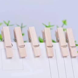 Mini Clipes De Madeira para Decoração, Artesanato Artesanal, Foto Decorativa, Prendedor De Roupa, Casa E Escritório, 2.5cm, 50PCs - Image 2