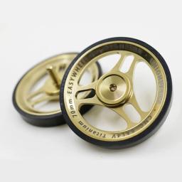 Roda de treinamento de bicicleta dobrável, peças de titânio, Brompton C Line P Line, roda fácil, 70mm, 2pcs - Image 1
