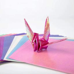 Guindaste de papel origami brilhante, 50 folhas, 10 cores, papel iridescente, decoração de origami, papel dobrável quadrado para crianças diy, artesanato de artes - Image 4