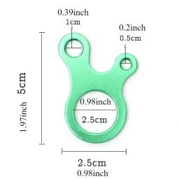 5 pçs 3 buraco caracol forma peças de ligação rápida tenda ajuste fivela acampamento anti deslizamento explorar ao ar livre escalada corda equipamentos sobrevivência - Image 3