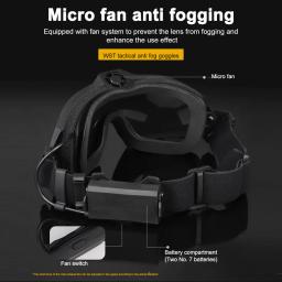 Óculos para esportes ao ar livre com lente transparente Óculos de Airsoft Paintball com micro ventilador Proteção ocular resistente a riscos para caça - Image 1