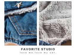 Outono inverno denim cachorro jeans espessamento quatro pernas roupas para animais de estimação quente cachorro macacões suprimentos para animais de estimação - Image 5