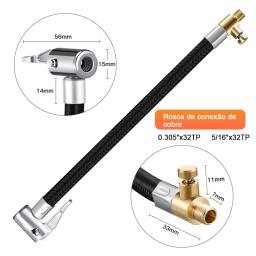 Extractme pneu inflator mangueira da bicicleta motocicleta carro pneu ar inflator mangueira inflável bomba tubo de extensão mandril ar com conector - Image 5