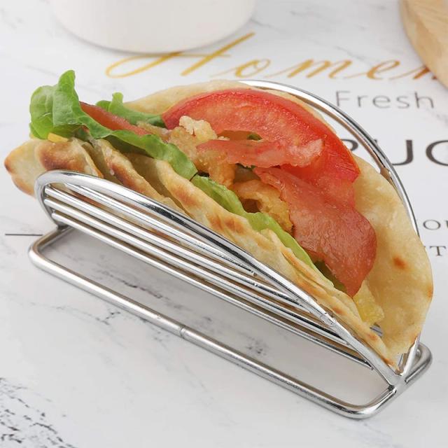Suporte para Tacos em Aço Inoxidável 304 - Prático e Elegante para Restaurantes e Cozinhas Mexicanas