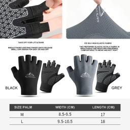 Luvas de pesca de verão luvas de proteção solar respirável anti-derrapante anti-uv esporte ciclismo gelo seda ao ar livre correndo luvas - Image 4