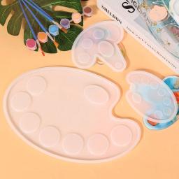 Molde de Silicone para Resina Epóxi Cor, Pintura DIY, Prancheta, Paleta, Jóias que Faz Ferramenta, Molde da bandeja, Cola Cristal, S, M, L - Image 2