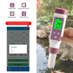 Digital Bluetooth APP Smart Controller Tester Analisador ORP/EC/Salinidade/S. Medidor G/Temp/PH/TDS para laboratórios de piscina de aquário - Image 2